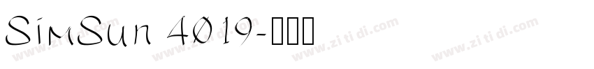 SimSun 4019字体转换